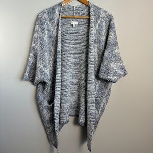 Lucky Brand Short Sleeve Open Front Cardigan Womens XS/S Boho Cozy Oversized